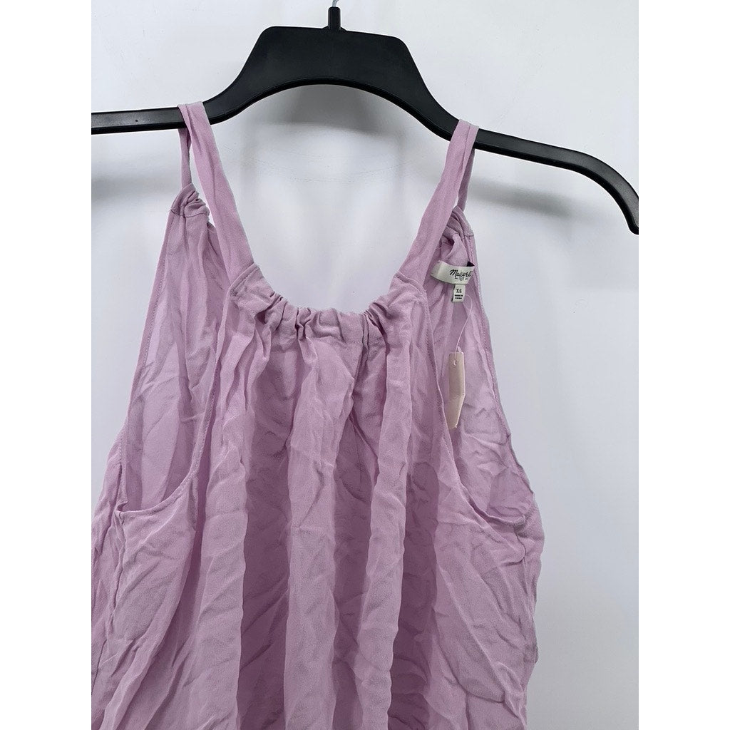 MADEWELL Women's Lilac Back-Tie Halter Lightweight Sleeveless Top SZ XS