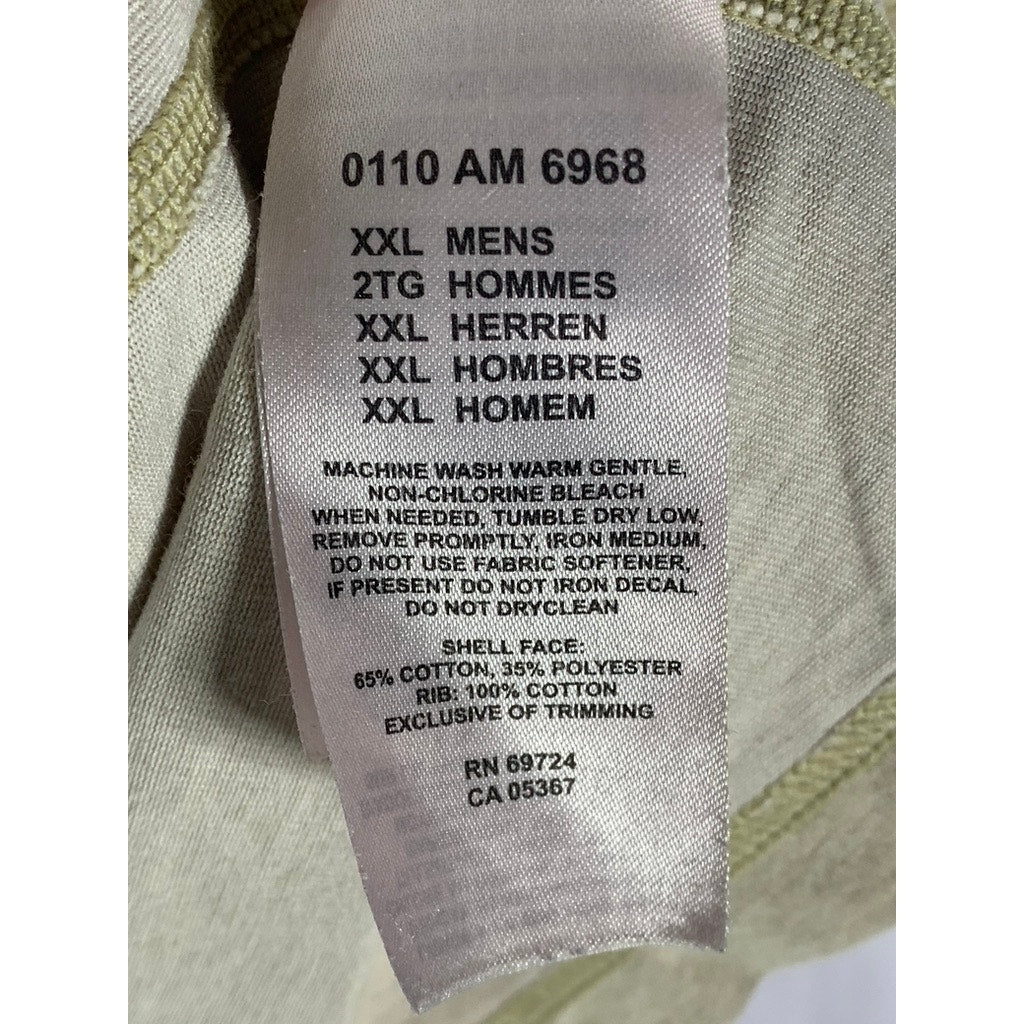 COLUMBIA Men's Tan Crewneck Omni-Dri Embroidered Logo Short Sleeve T-Shirt SZ2XL