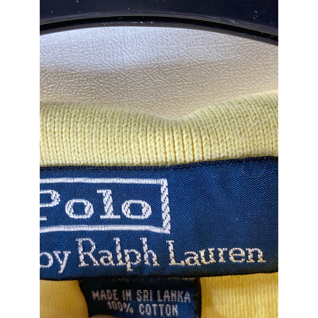 POLO BY RALPH LAUREN Men’s Yellow Regular-Fit Short Sleeve Polo Shirt SZ S