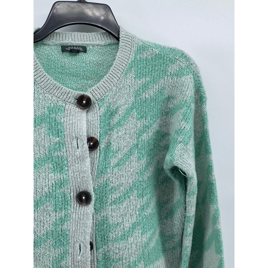 WILD FABLE Women’s Gray-Green Knit Button-Up Long Sleeve Cardigan SZ S