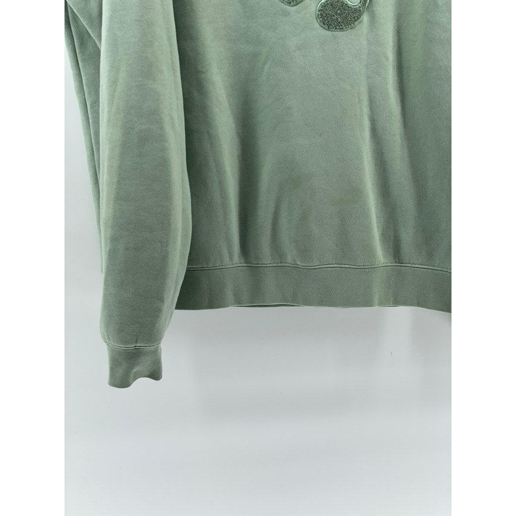 GLOSSIER Women's Mint Green Large 'G' Logo Crewneck Long Sleeve Sweatshirt SZ L