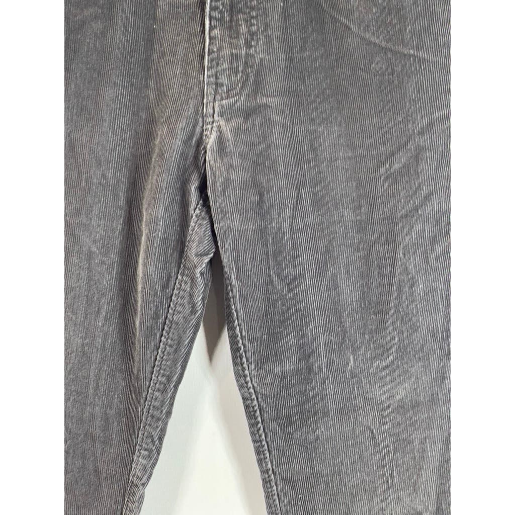 J. CREW Men's Charcoal Vintage Slim-Straight Five-Pocket Corduroy Pants SZ 30X30
