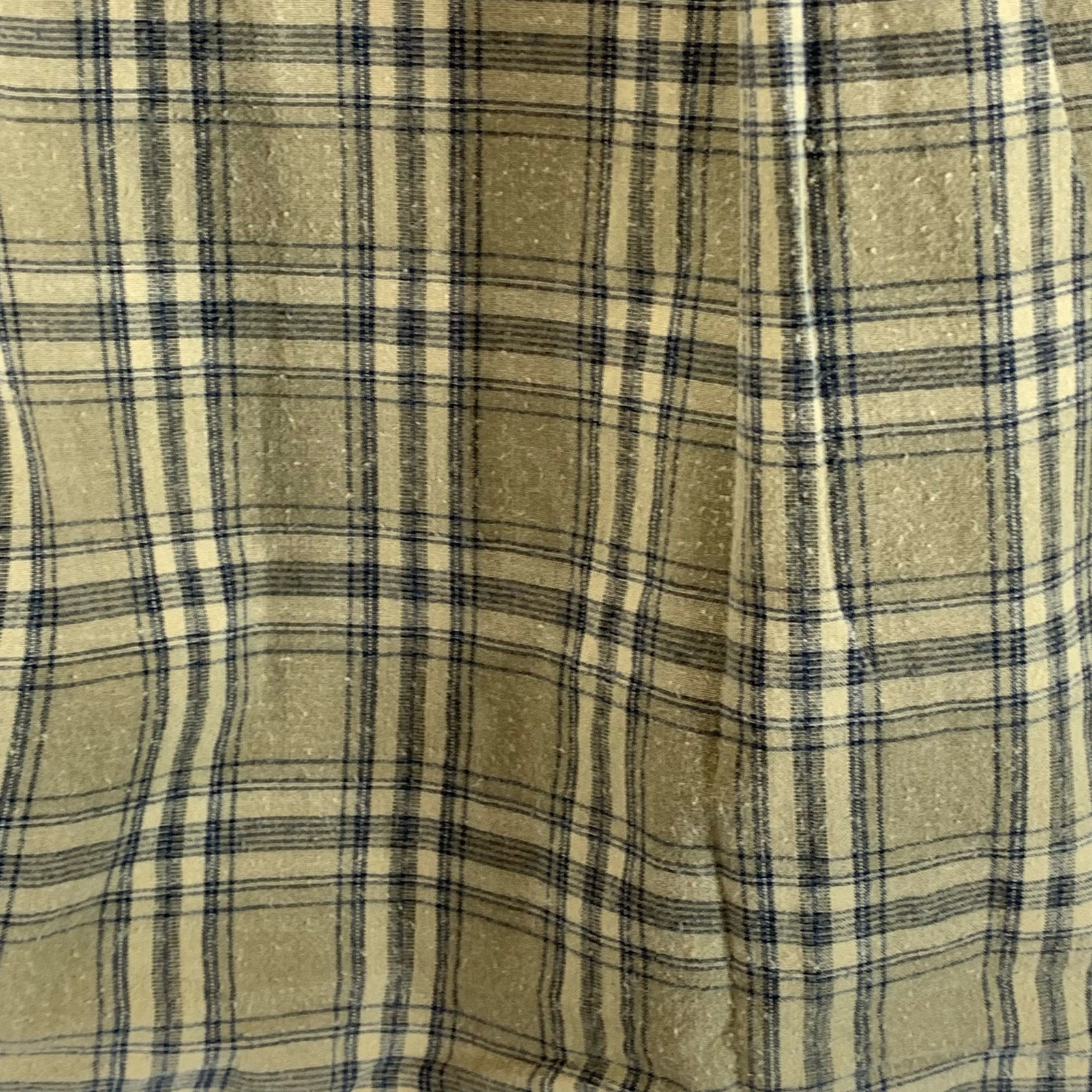 FIELD & STREAM Men's Tan Plaid Regular-Fit Button-Up Short Sleeve Shirt SZ L