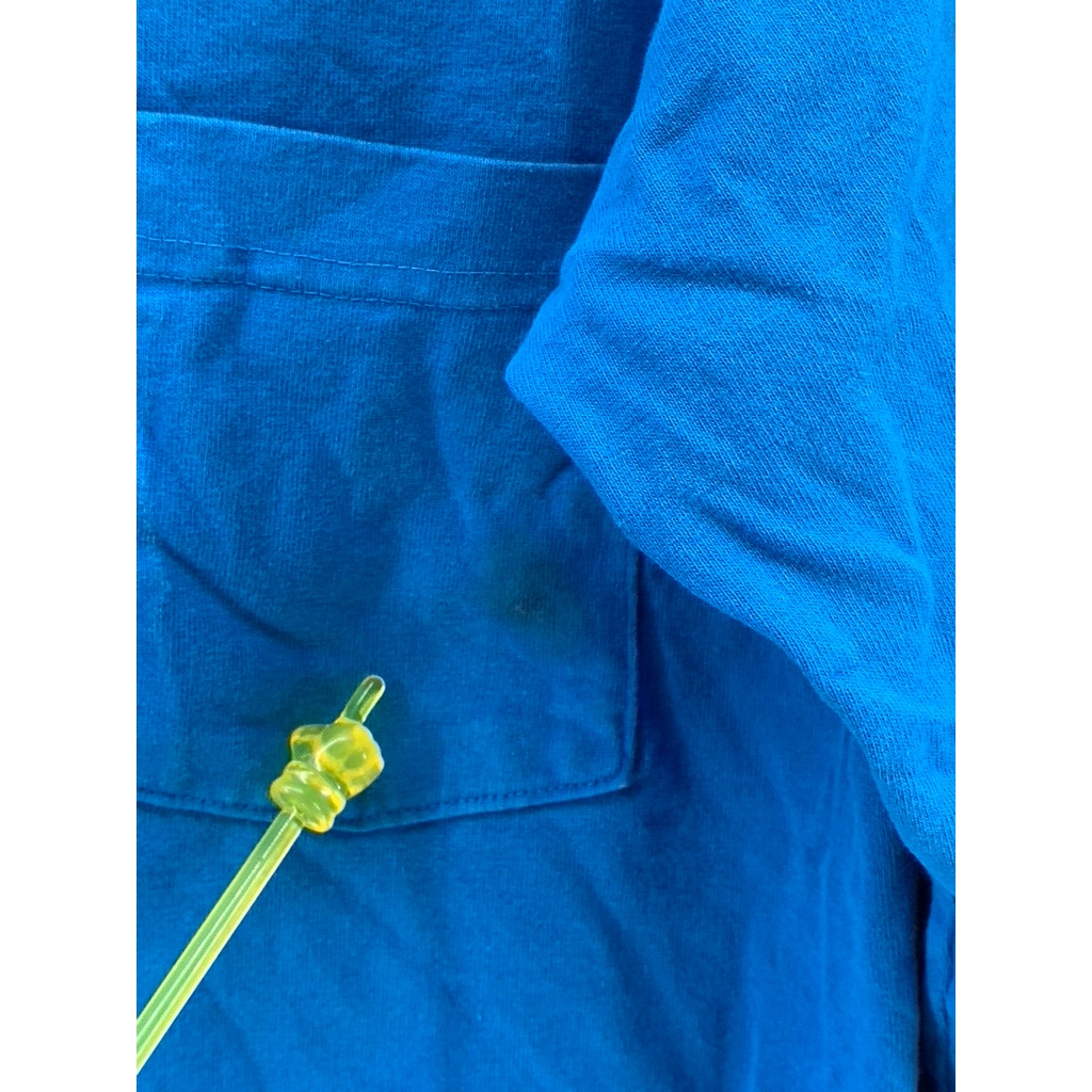 LOS ANGELES APPAREL Men's Blue Garment Dyed Long Sleeve T-Shirt SZ M