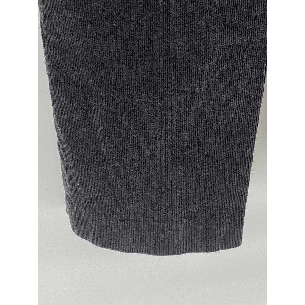 RAFAELLA Women's Black Straight-Leg Regular-Fit Corduroy Pant SZ 6