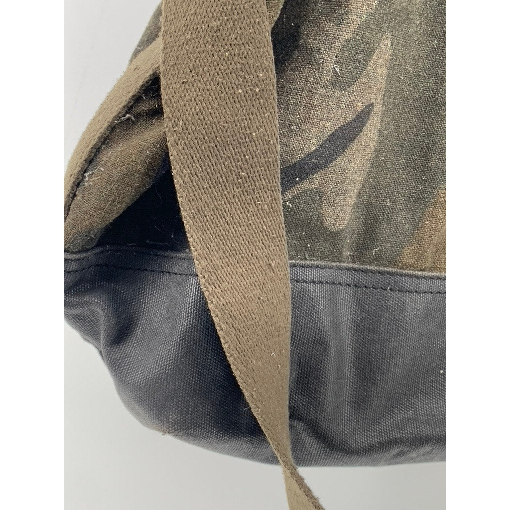 GAP Black-Green Mixed Media Camo Print Tote Bag