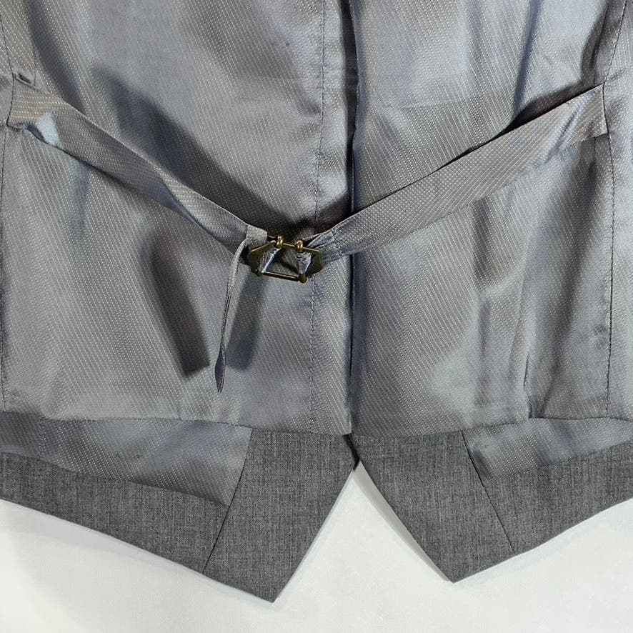 BAR III Men's Charcoal Grey Extra Slim Wool Sharkskin Suit Vest SZ 42R
