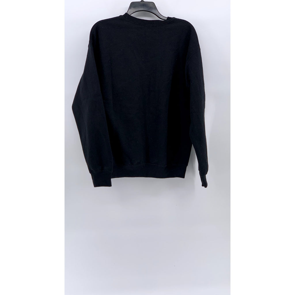 GILDAN Unisex Adult Black E/B Label Crewneck Long Sleeve Casual Sweatshirt SZ M