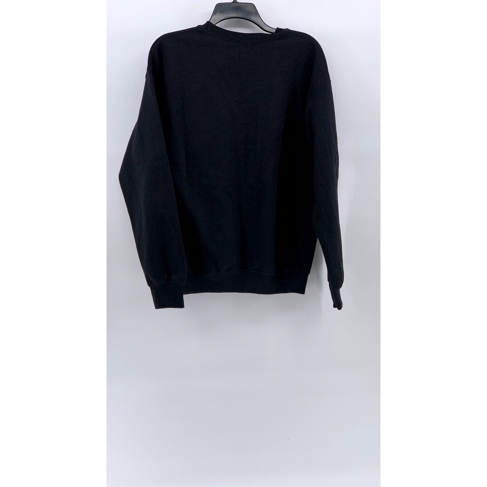 GILDAN Unisex Adult Black E/B Label Crewneck Long Sleeve Casual Sweatshirt SZ M