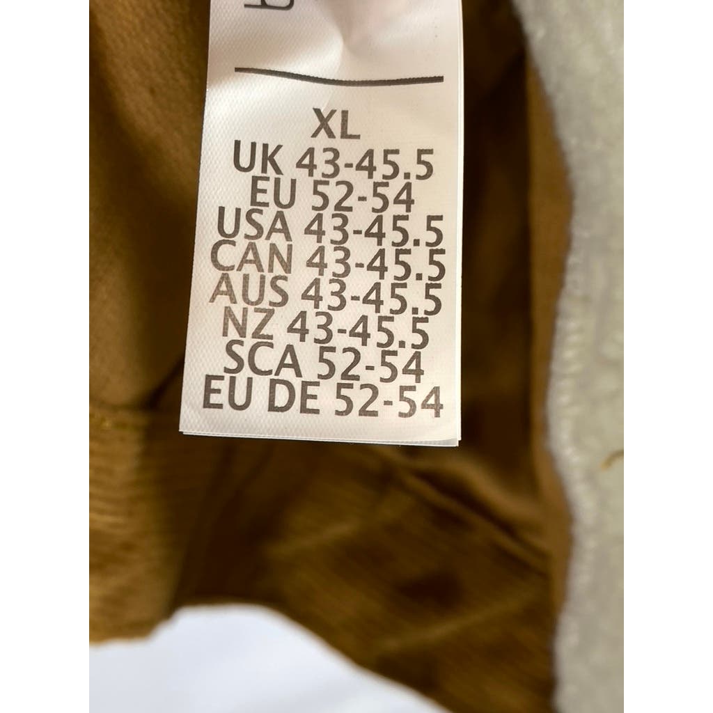 BOOHOOMAN Men's Tan Corduroy Regular-Fit Button-Up Borg Collar Jacket SZ XL