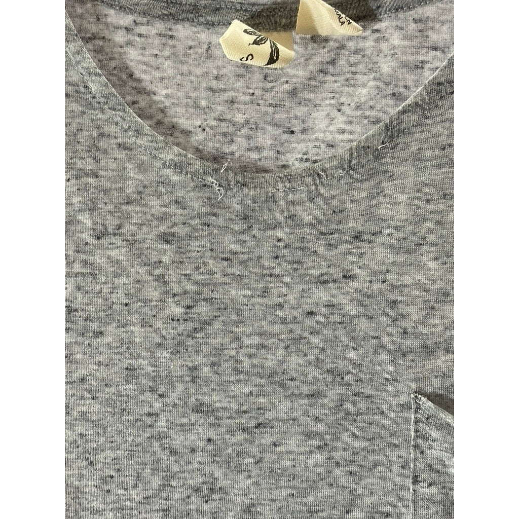 ANTHROPOLOGIE THREE FEATHER Women's Heathered Gray Crewneck Oversized Top SZ S