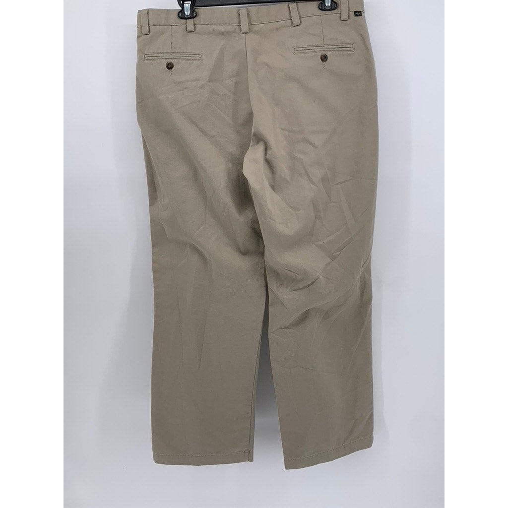 DOCKERS Men's Beige Regular Fit Straght-Leg Pants SZ 40X32