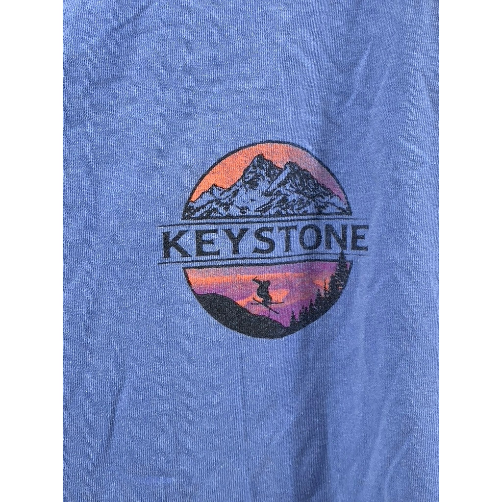 BLUE 84 Men's Blue Colorado Keystone Crewneck Casual Long Sleeve T-Shirt SZ XL