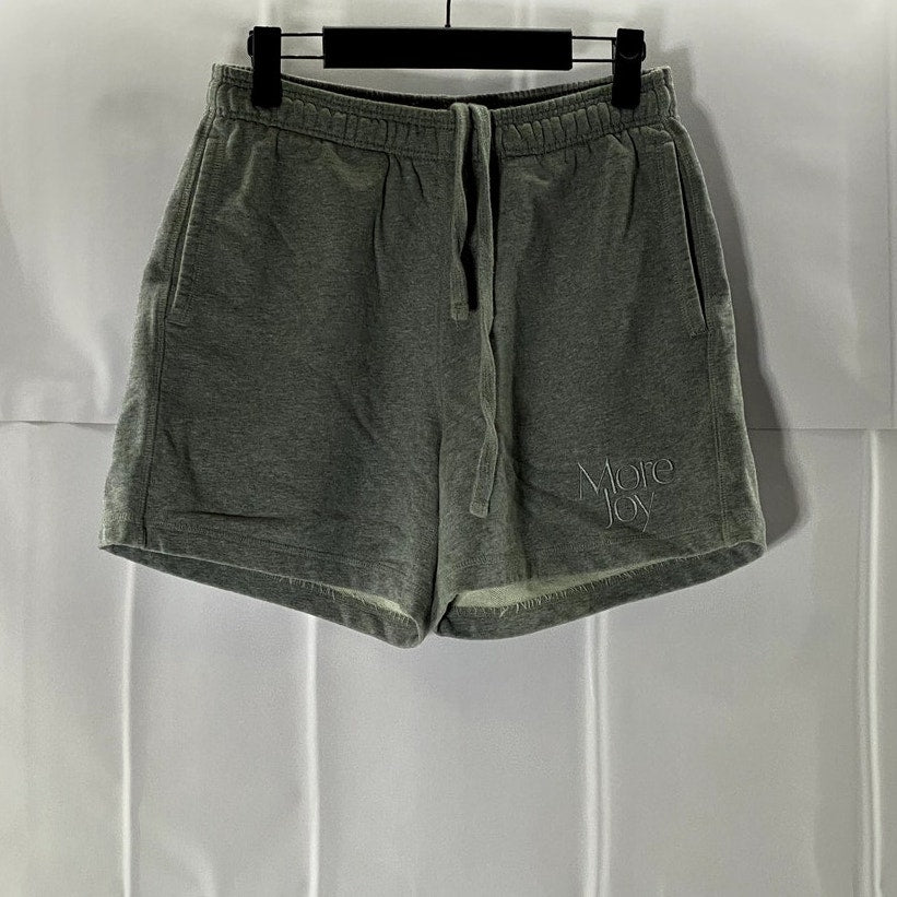 MORE JOY CHRISTOPHER KANE Women's Gray Embroidered Logo Sweat Shorts SZ XS