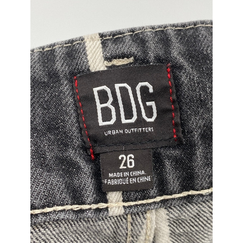 BDG By URBAN OUTFITTERS Women's Black-White Striped Denim Wide Leg Jeans SZ 26