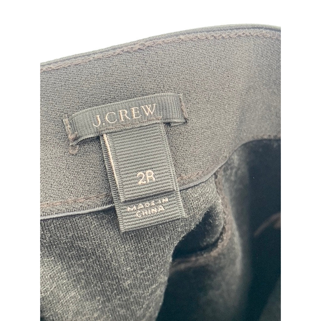 J.CREW Women's Charcoal Gray Regular-Fit Back-Zipper Skinny-Leg Pant SZ 2