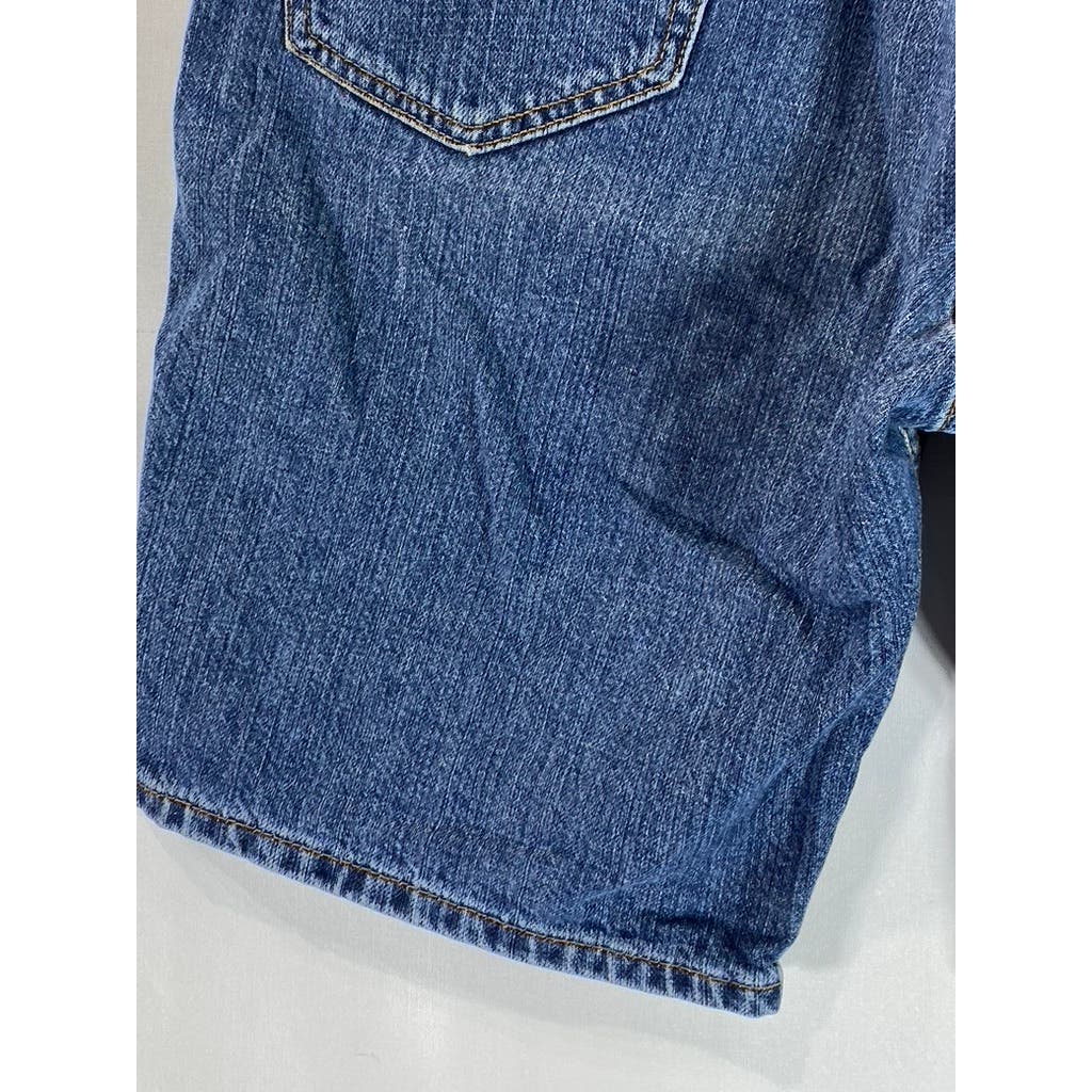 LEVI'S Men's Medium Blue Cotton 505 Regular-Fit Five-Pocket Denim Shorts SZ 33