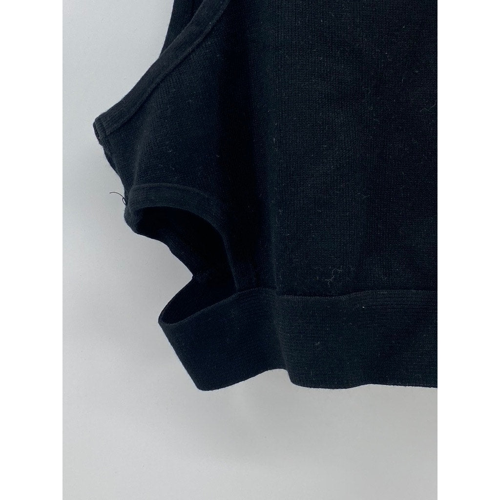 FOREVER 21 Women's Black Cutout Sleeveless V-Neck Cropped Top SZ M