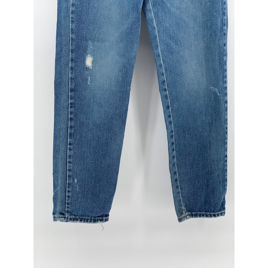 ALICE Women's Medium Blue Distressed Skinny Leg Regular-Fit Jeans SZ S(1)