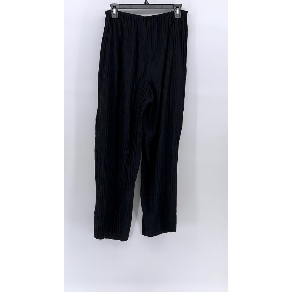 BABATON Aritzia Women’s Black Pleated Pull-On Relaxed Fit Wide-Leg Pants SZ M