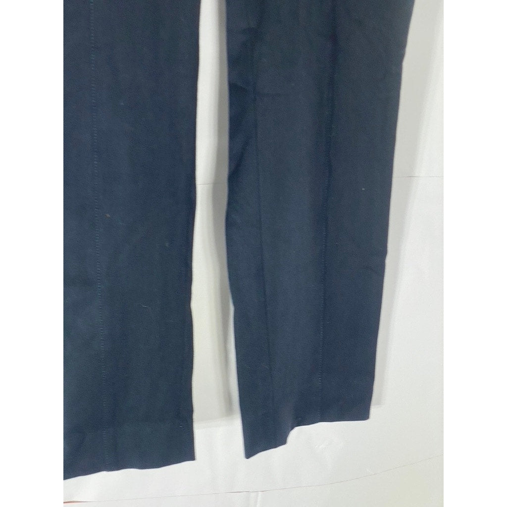 BANANA REPUBLIC Women's Navy Avery Button-Front Straight-Leg Ankle Pant SZ