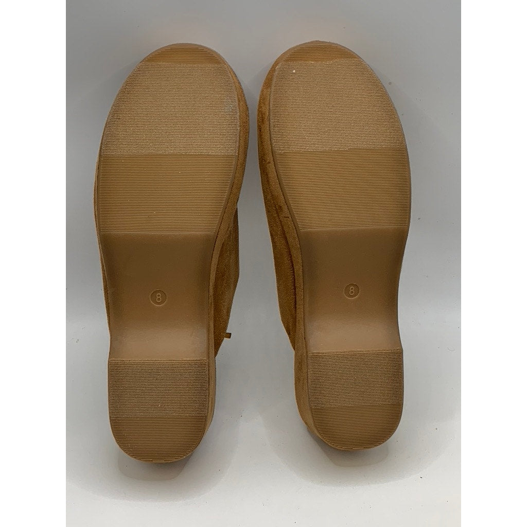 AMAZON ESSENTIALS Women's Tan Slip-On Clogs SZ 8