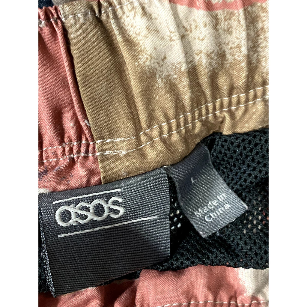 ASOS Men's Brown Printed Drawstring Pull-On Shorts SZ L