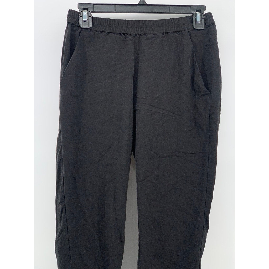 MARINE LAYER Women's Black Allison Pull-On Elastic Waist Dolphin Hem Pants SZ XS
