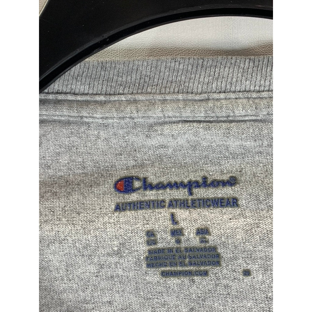 CHAMPION Men's Gray Penn State Nittany Lions Crewneck Short Sleeve T-Shirt SZ L