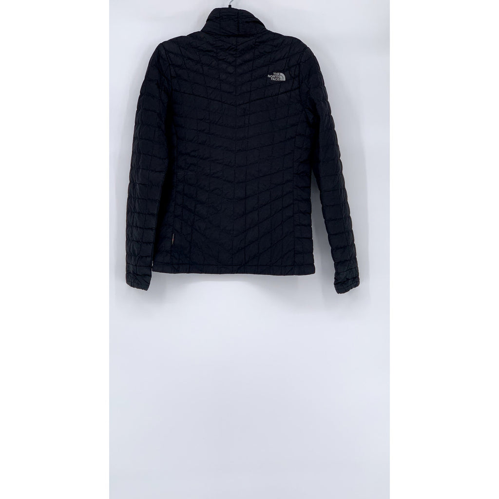 THE NORTH FACE Women's Black Zip-Up Stand Collar Thermoball Jacket SZ S