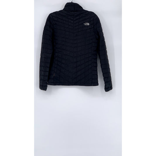THE NORTH FACE Women's Black Zip-Up Stand Collar Thermoball Jacket SZ S