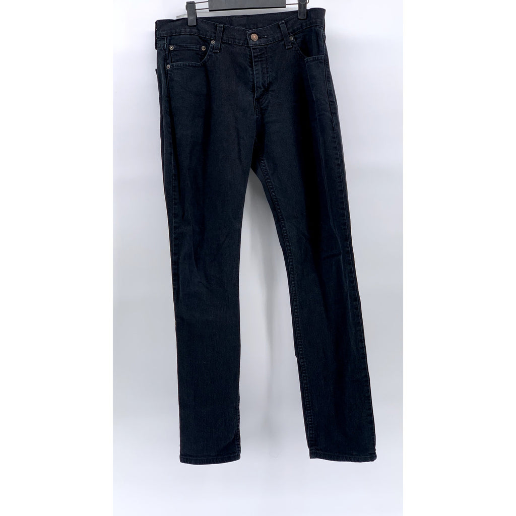 LEVI'S Men's Solid Black 511 Denim Slim-Fit Five-Pocket Jean SZ 33X32