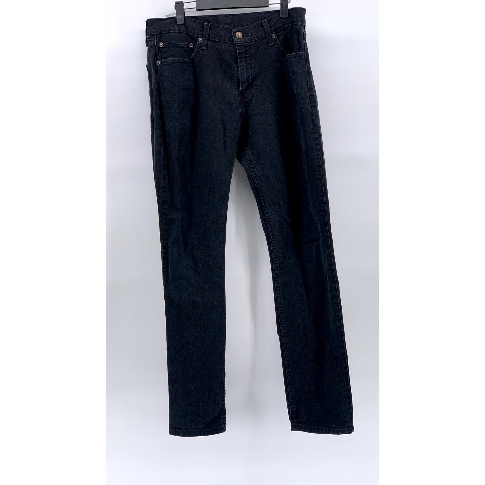 LEVI'S Men's Solid Black 511 Denim Slim-Fit Five-Pocket Jean SZ 33X32