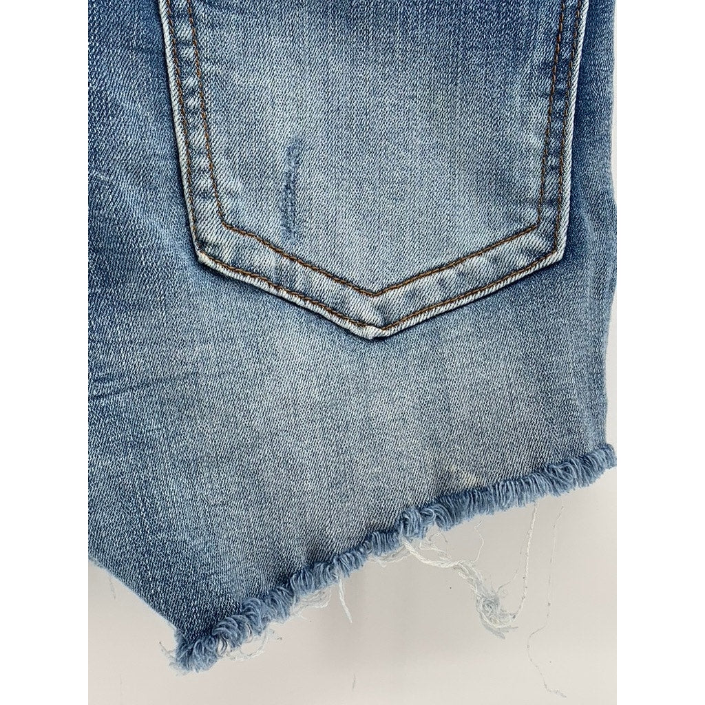 RUE 21 Women's Blue Denim Cut-Off Distressed Shorts SZ 1/2