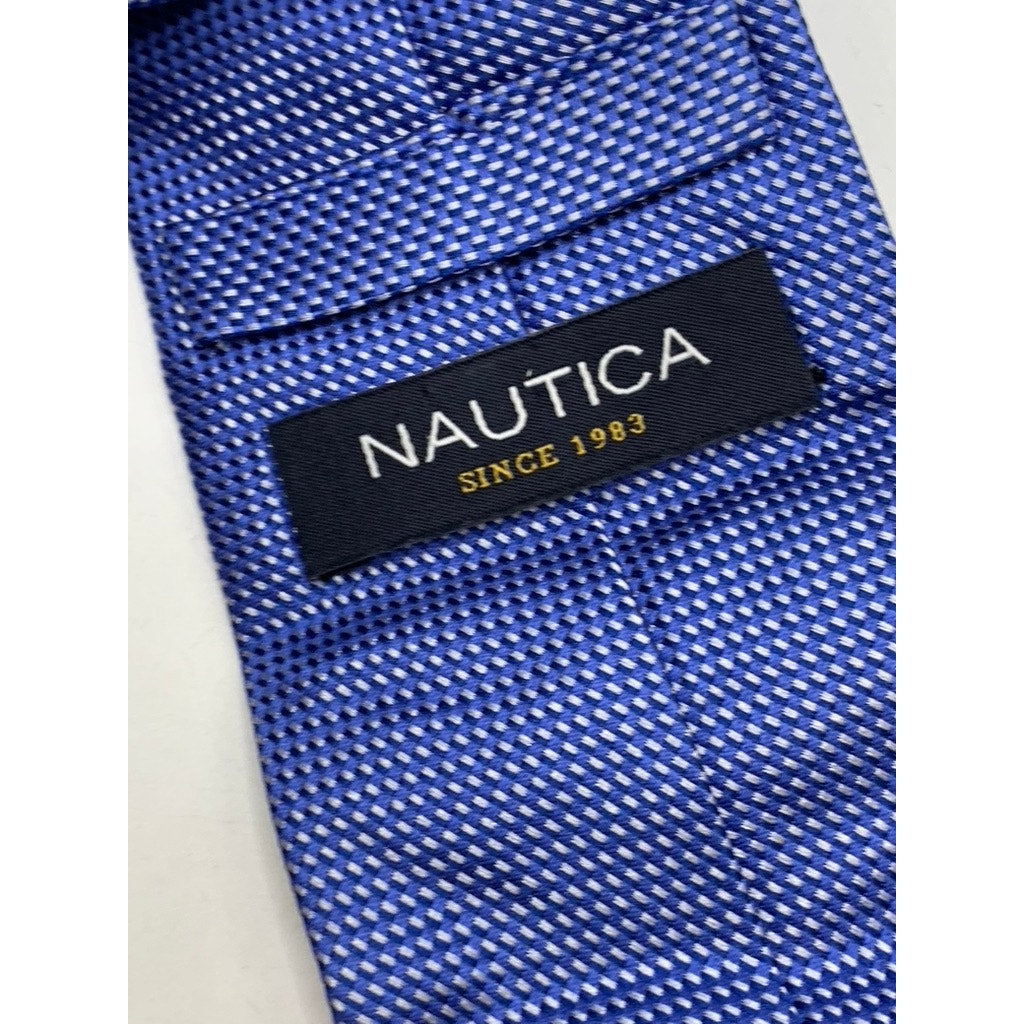 NAUTICA Men's Blue Textured Silk Tie SZ OS