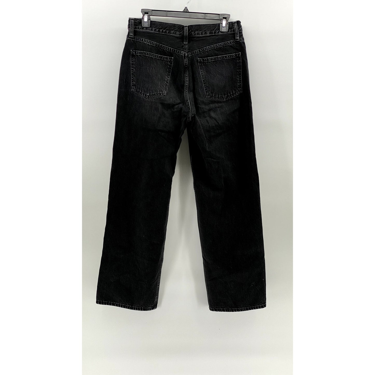 UNIQLO JEANS Women's Black Denim Straight-Leg Baggy Fit Jeans SZ 28X31