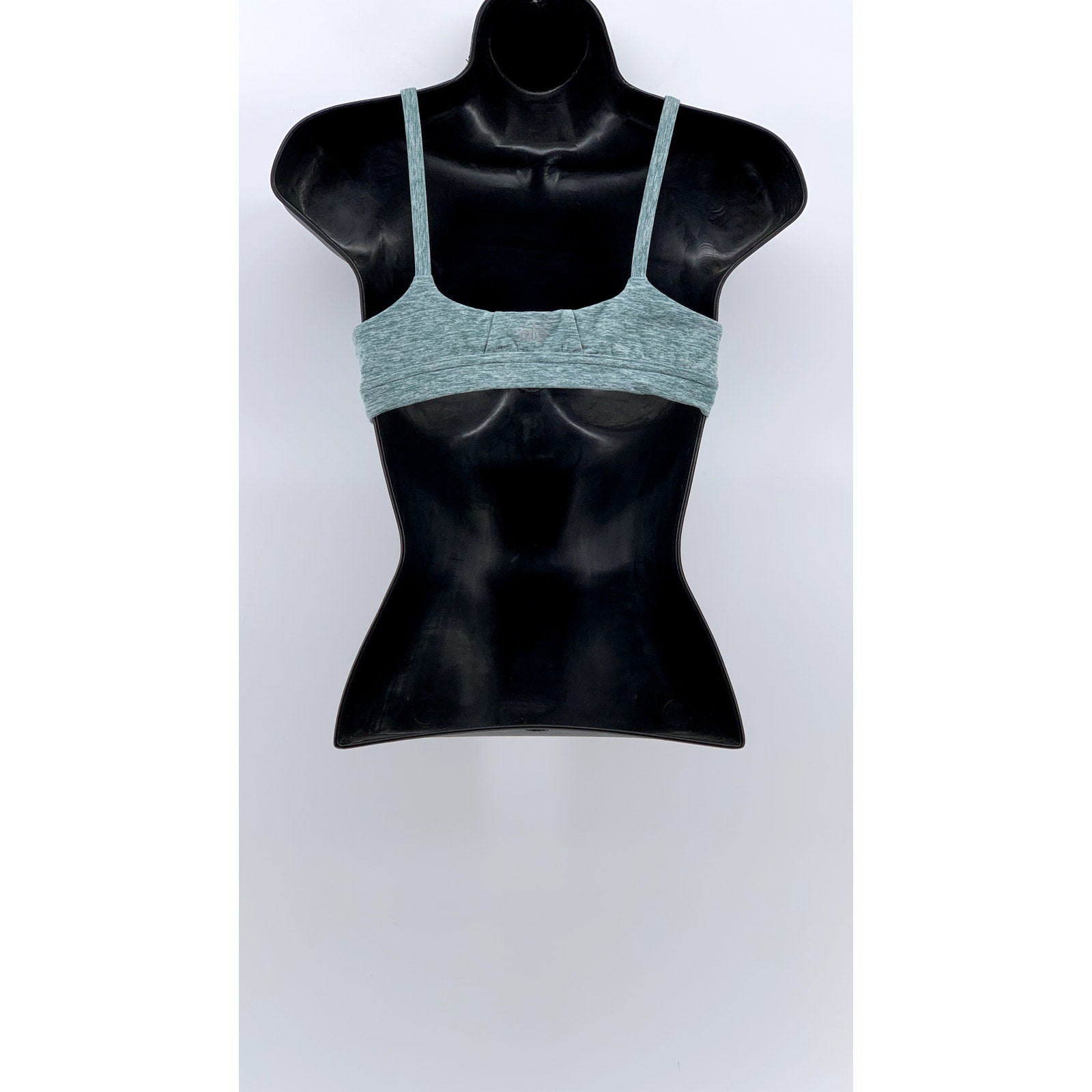 ALO YOGA Women's Heather Blue-Gray Lounge Bralette Bra SZ S