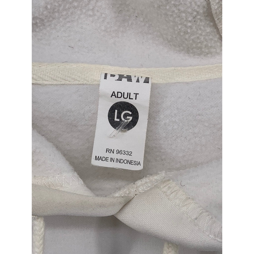 BAW Unisex Adult White Casual Classic-Fit Thermotek Pullover Hoodie SZ L