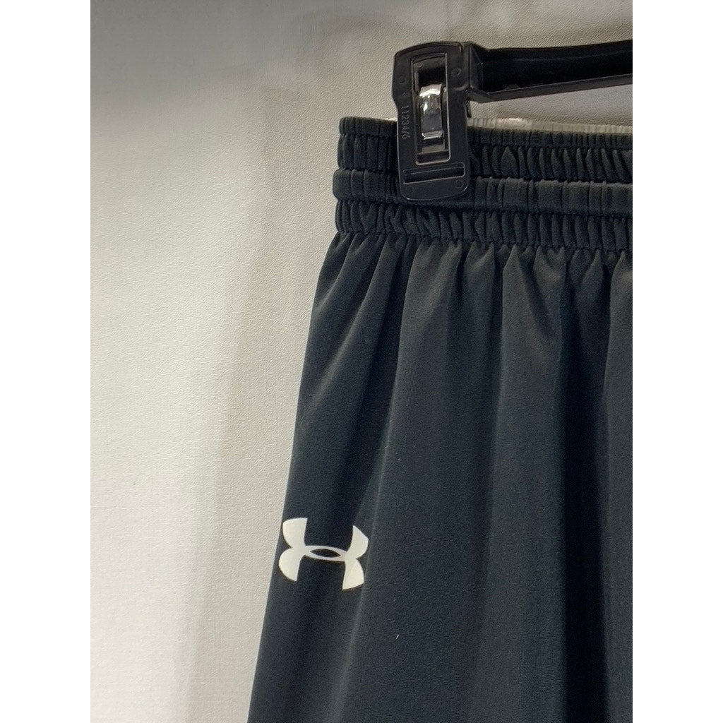 UNDER ARMOUR Youth Black/White Reversible Pull-On Shorts SZ Y/L