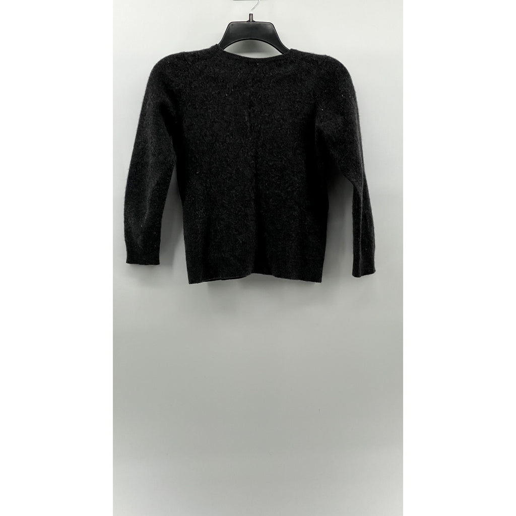 CHARTER CLUB Women's Charcoal Cashmere V-Neck Long Sleeve Sweater SZ M