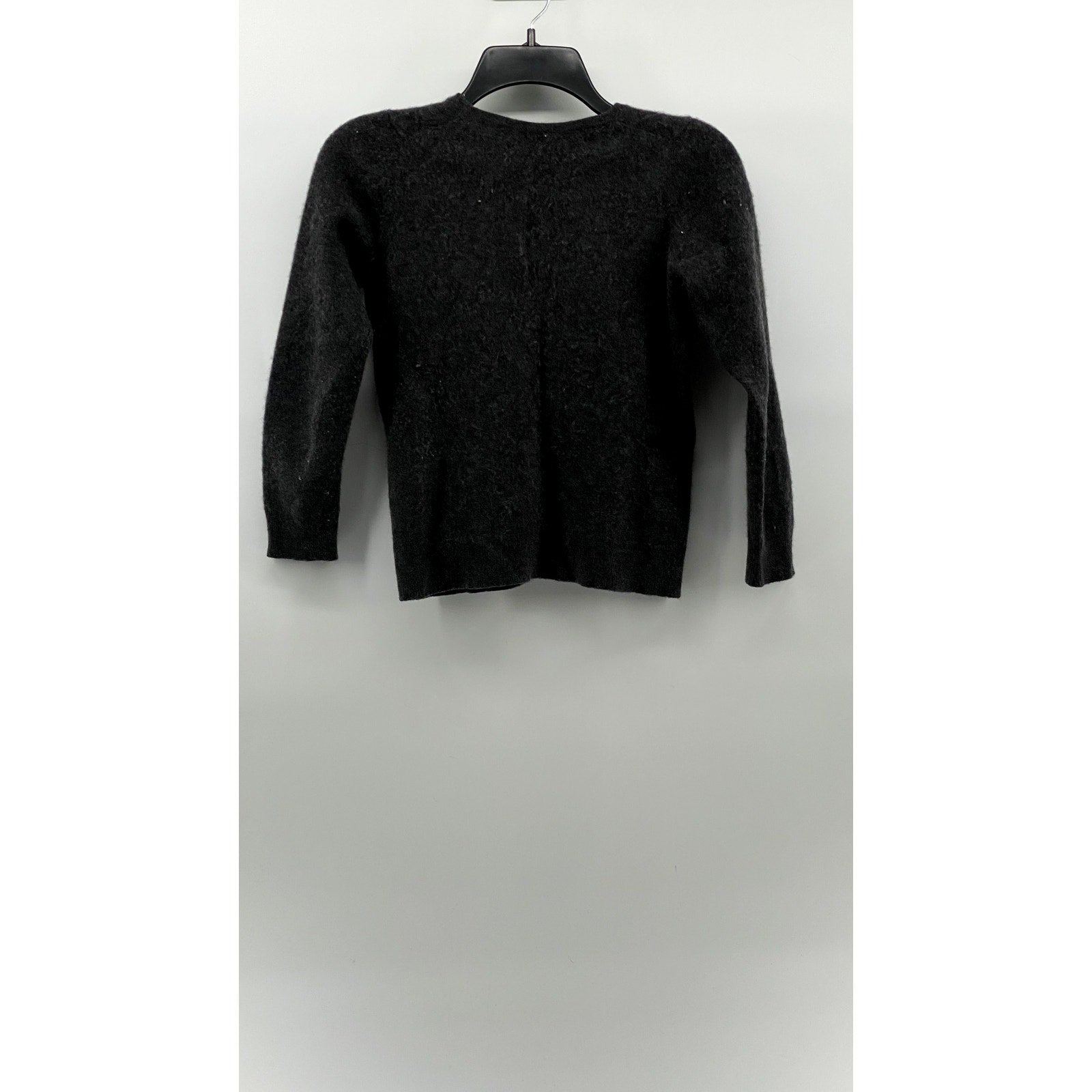 CHARTER CLUB Women's Charcoal Cashmere V-Neck Long Sleeve Sweater SZ M