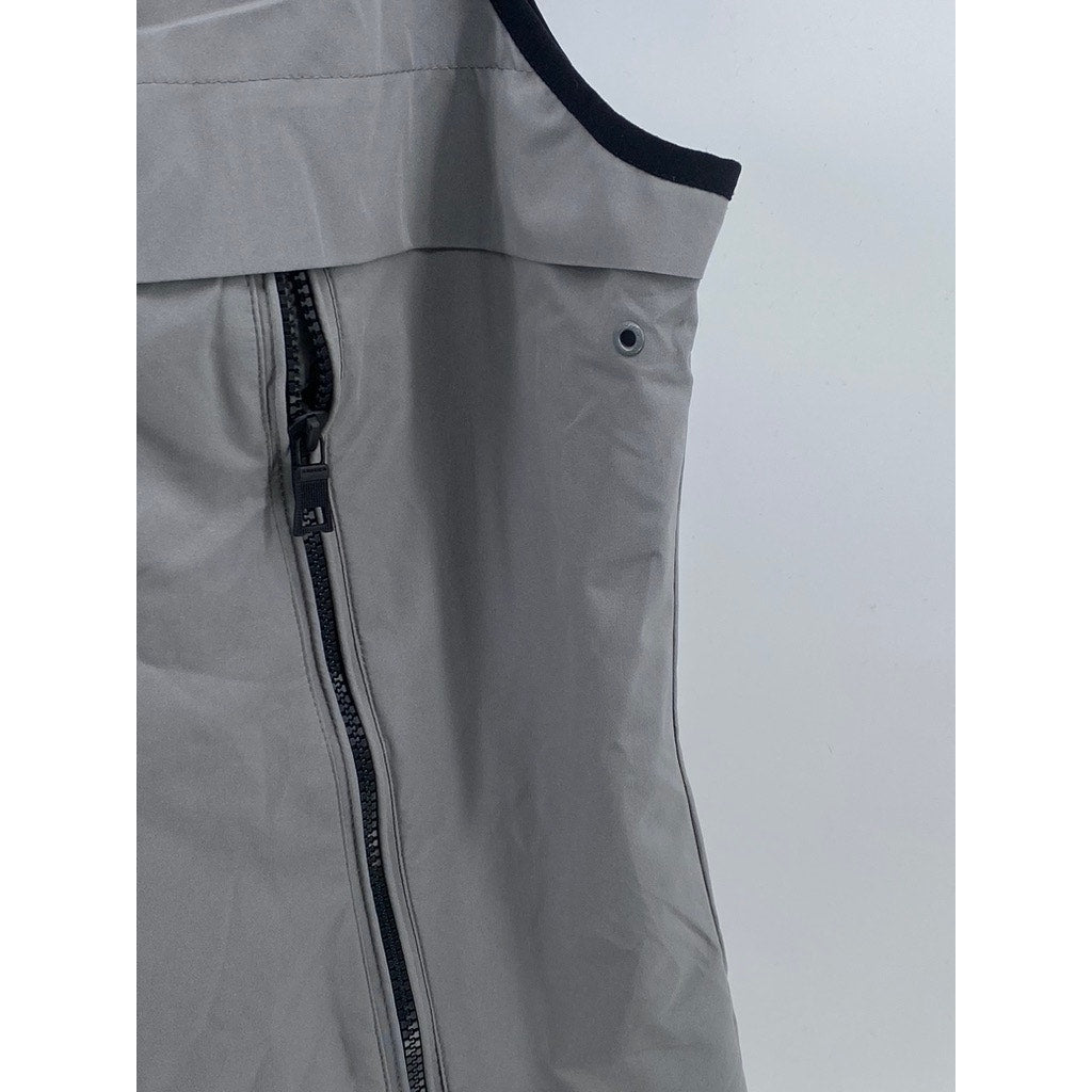 NAUTICA Men's Gray Competition Lightweight Zip-Up Sleeveless Hooded Vest SZ L