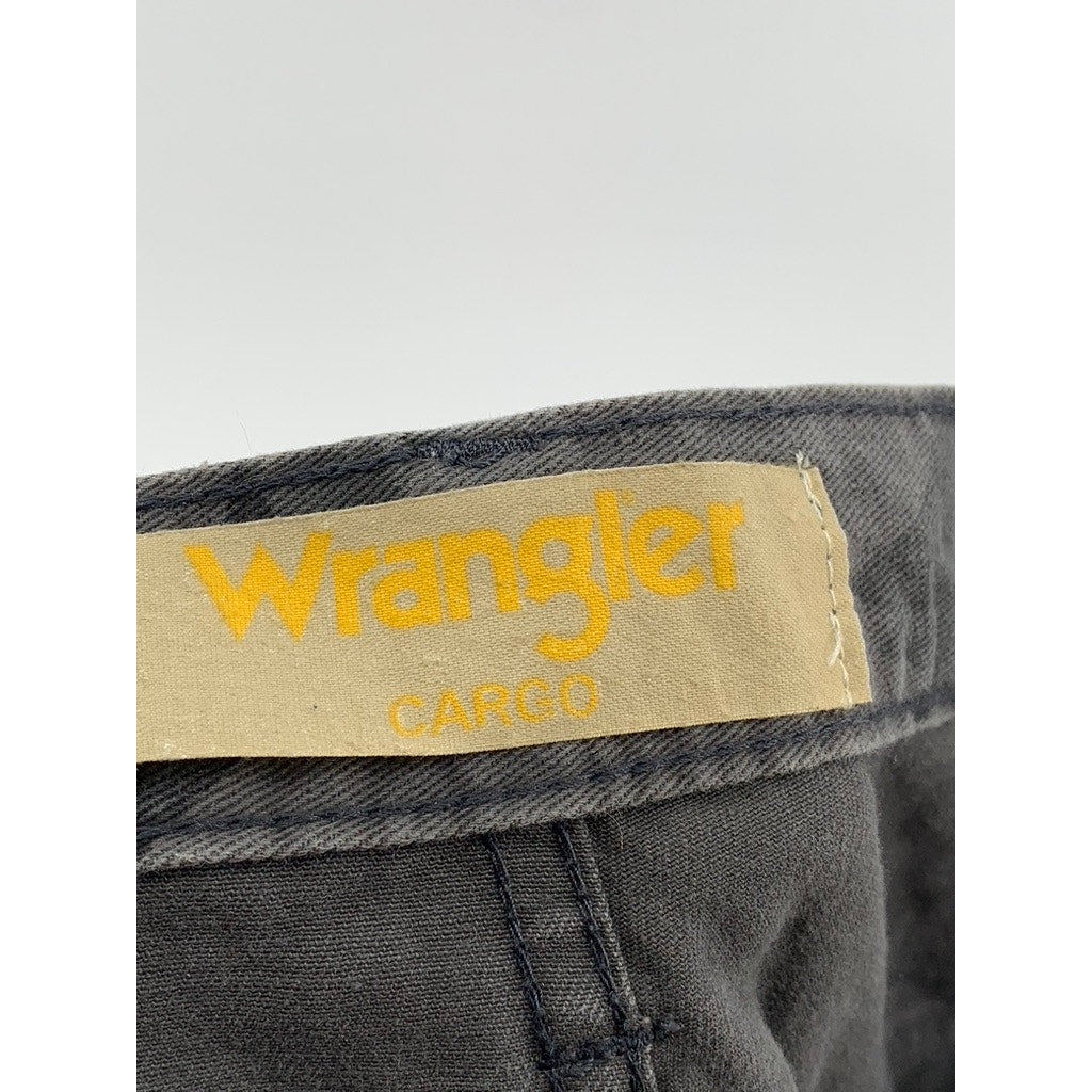 WRANGLER Men’s Charcoal Gray Camo Straight-Leg Cargo Pants SZ 34x32