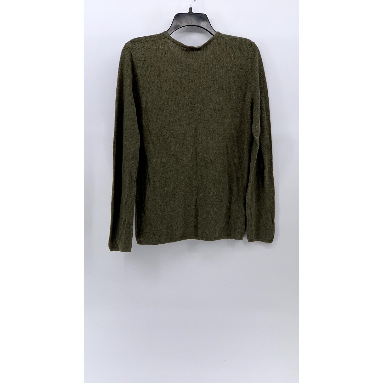 ZARA Men's Olive Green Knit Long Sleeve Casual Henley Shirt SZ M