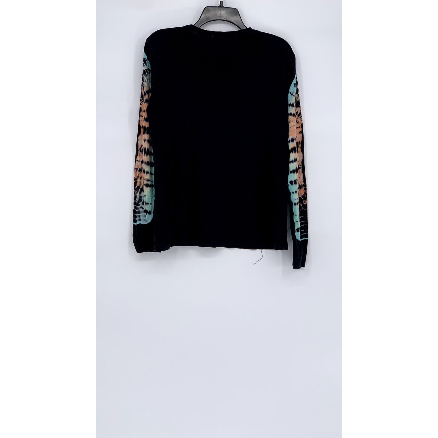 FUTURE STATE Women’s Black-Multi Skull Crewneck Long Sleeve Tie-Dye Top SZ M