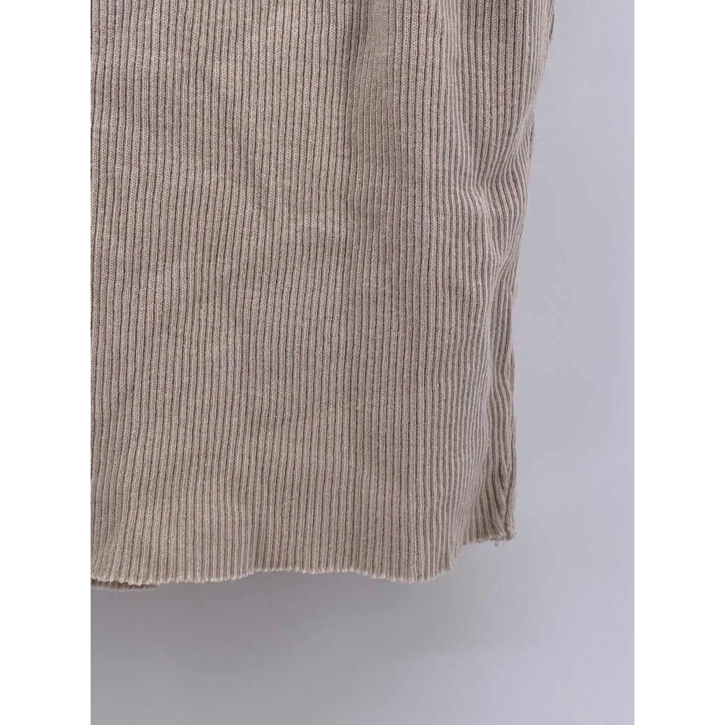 GARAGE Women's Cotton Light Brown Venice Beach Cropped Tank Top SZ L