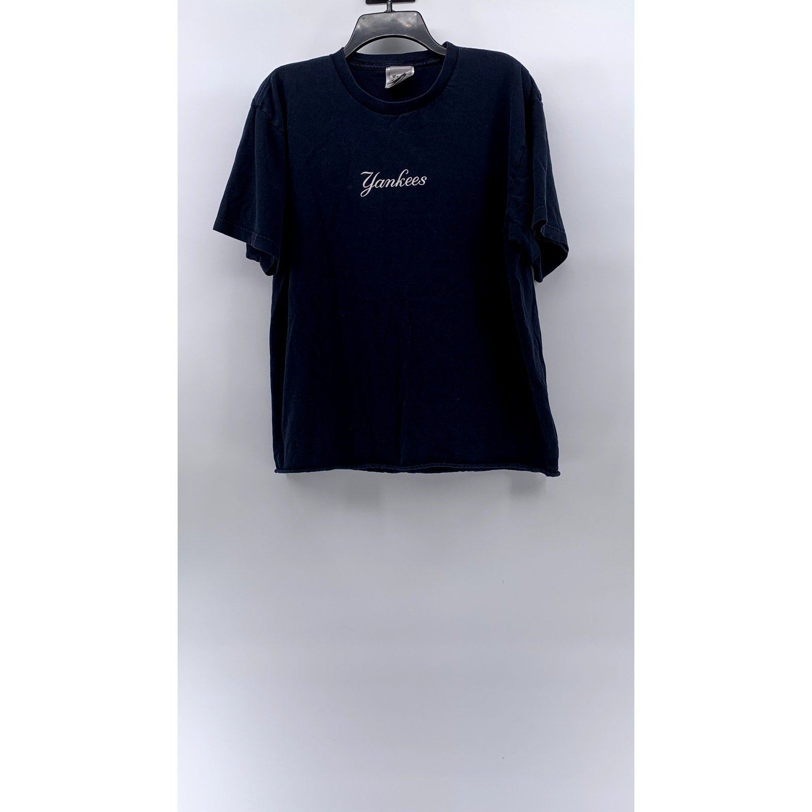 FANATICS Men's Navy-White New York Yankees Crewneck Short Sleeve T-Shirt SZ L