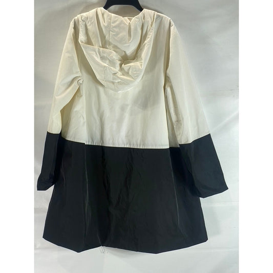 CANTAO Women's Cream/Black Snap Button Lightweight Windbreaker Jacket SZ S