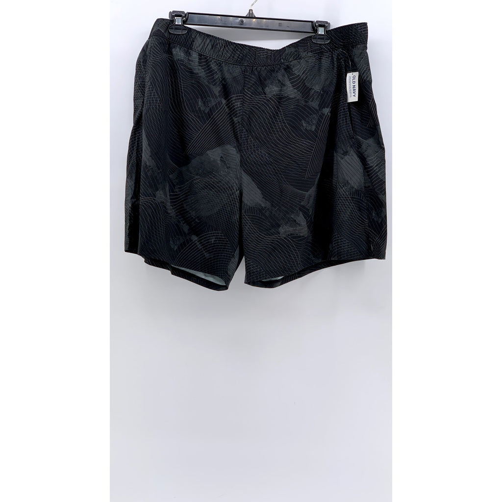 OLD NAVY ACTIVE Men’s Black Geo 7” Essential Shorts SZ 3XL