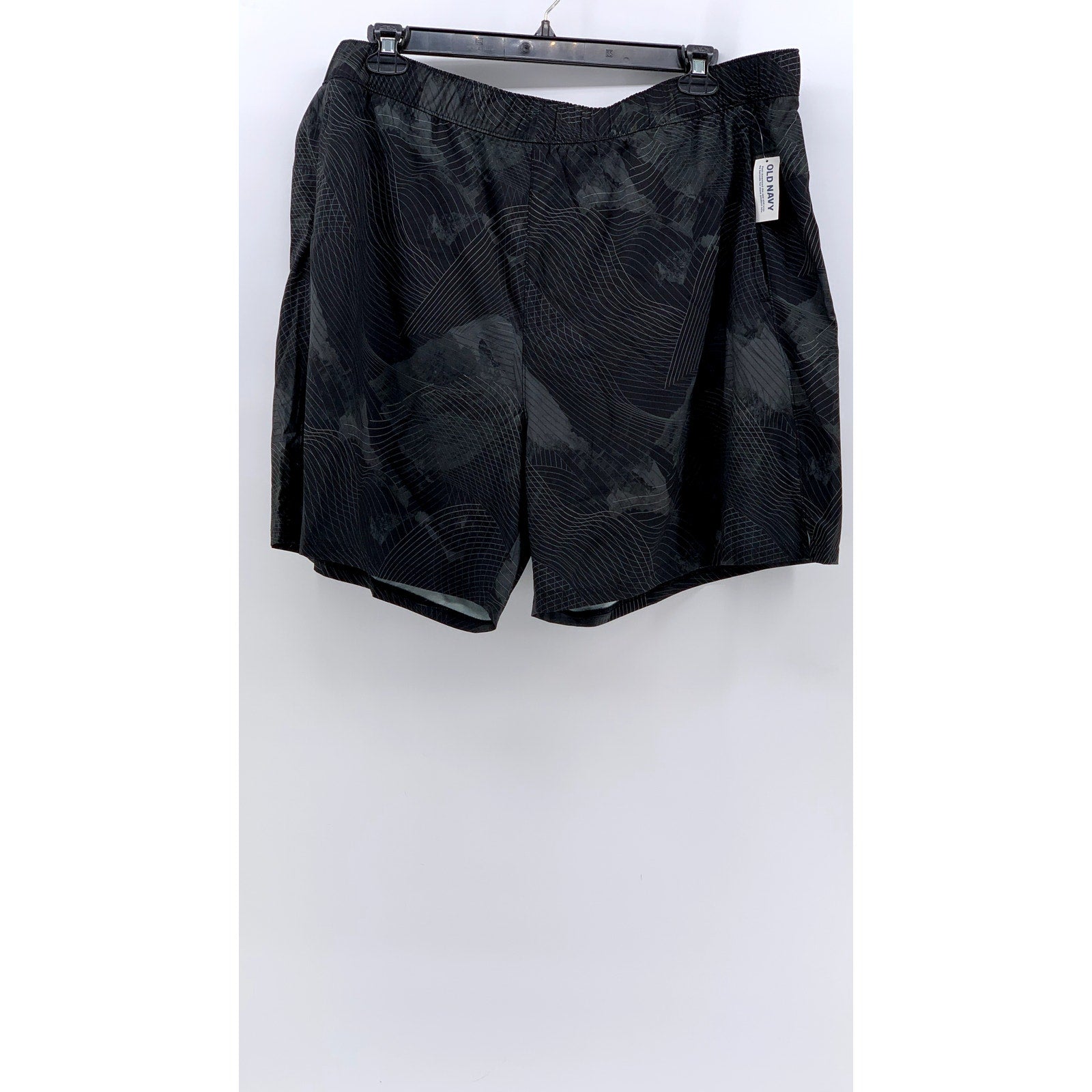 OLD NAVY ACTIVE Men’s Black Geo 7” Essential Shorts SZ 3XL